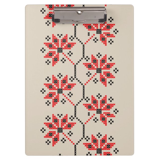 Folk-Inspired Stationery Clipboard (Front)