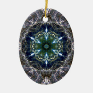 Folk Mandala  Ceramic Ornament