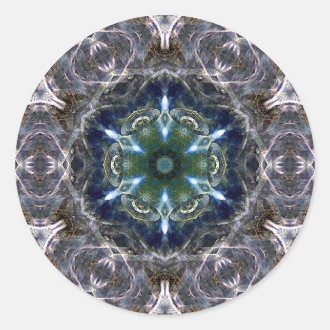 Folk Mandala  Classic Round Sticker (Front)