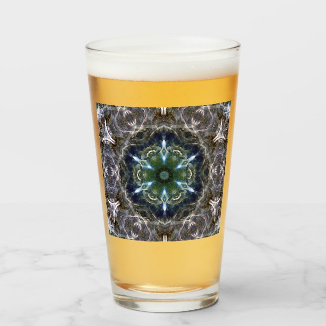 Folk Mandala  Glass (Front Filled)