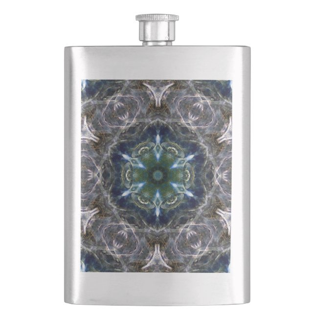 Folk Mandala  Hip Flask (Front)