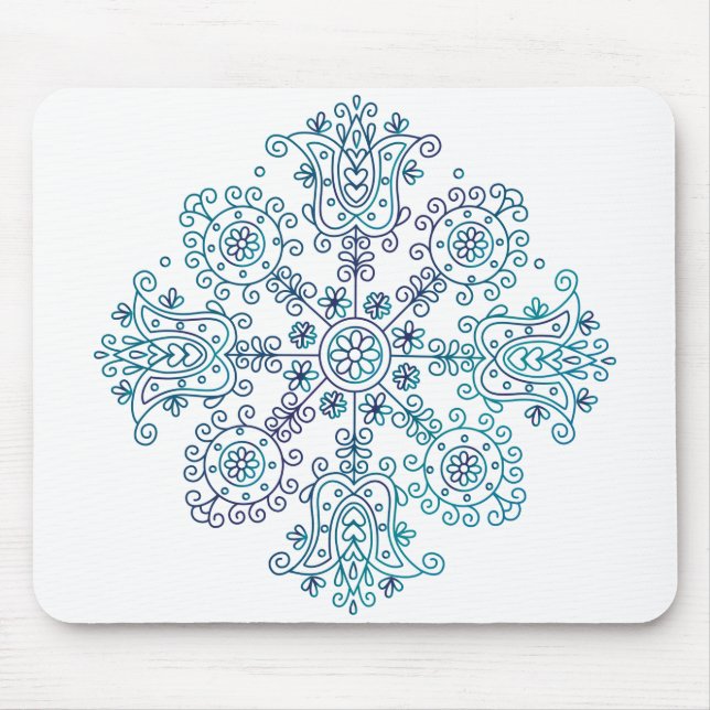 Folk Mandala Mouse Pad (Front)