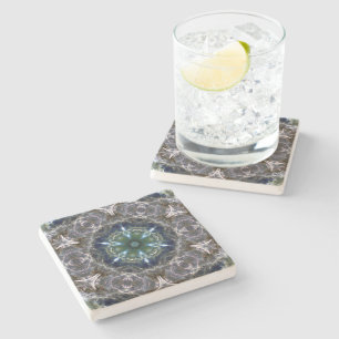 Folk Mandala  Stone Coaster