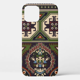 Folk ornamental seamless pattern. Geometric ethnic iPhone 12 Case