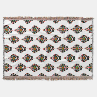 Folk pattern of Polish highlanders - Parzenica Throw Blanket