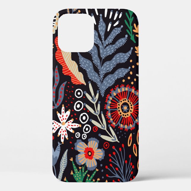 Folk pattern, seamless textile design with bright  Case-Mate iPhone case (Back)
