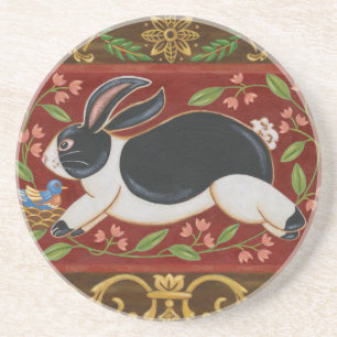 Folk Rabbit Coaster