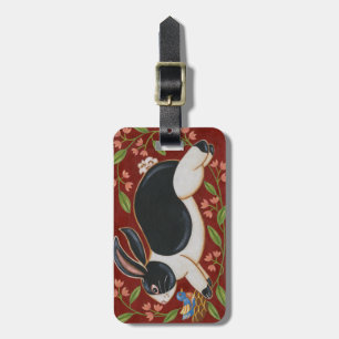 Folk Rabbit Luggage Tag