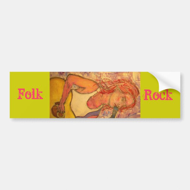 folk rock girl bumper sticker (Front)