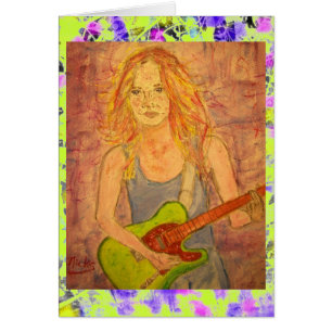folk rock girl playin' electric drip