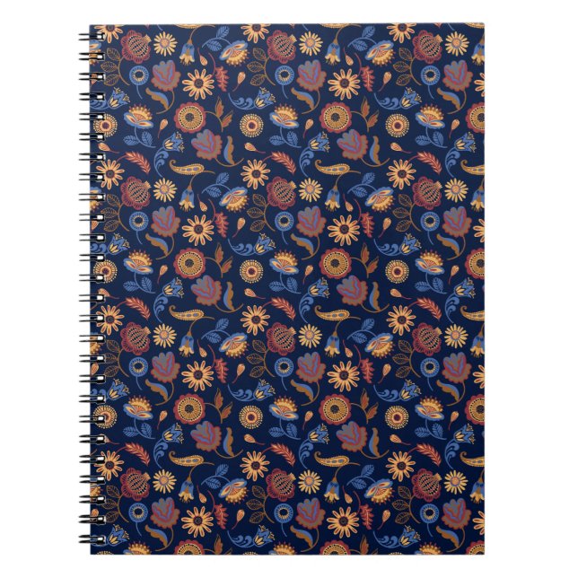 Folk Rustic Floral Notebook (Front)