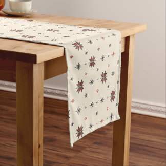 Folk Star Symbol Seamless Pattern Short Table Runner