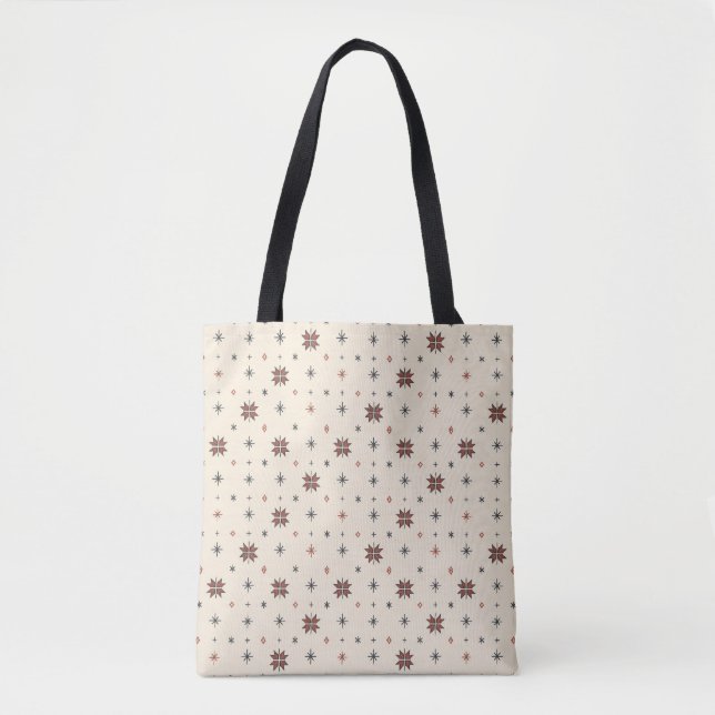 Folk Star Symbol Seamless Pattern Tote Bag (Front)