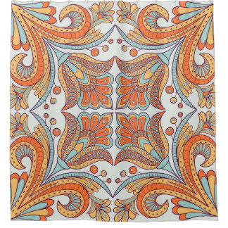 Folk style, floral design pattern.