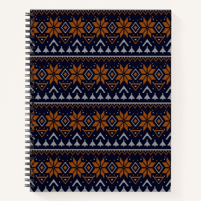 Folk traditional tribal abstract ornamental patter notebook (Front)