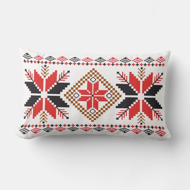 Folk Weave Lumbar Pillow (Front)