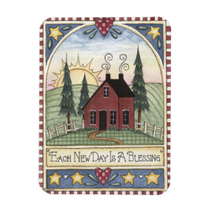 Folkart Each New Day is a Blessing Magnet