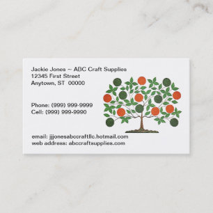 Folkart Tree Crafting Crafters Business Cards Card