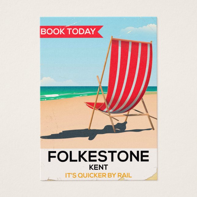 Folkestone Kent vintage seaside poster (Front)