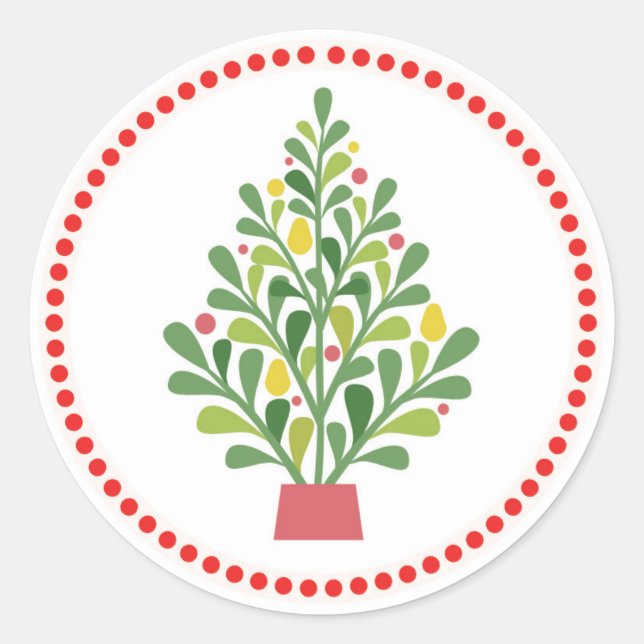 Folklore Christmas Tree Sticker (Front)