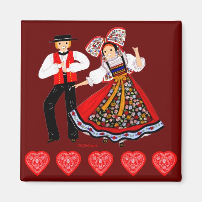 Folklore d'Alsace, France Magnet (Front)