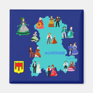 Folklore de l'Auvergne, France Magnet
