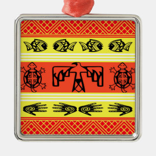 Folklore design metal ornament