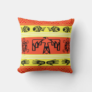 Folklore design throw pillow