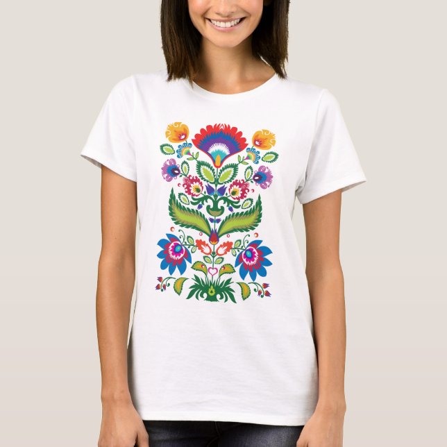 Folklore flowers, mix of colours 5 T-Shirt (Front)