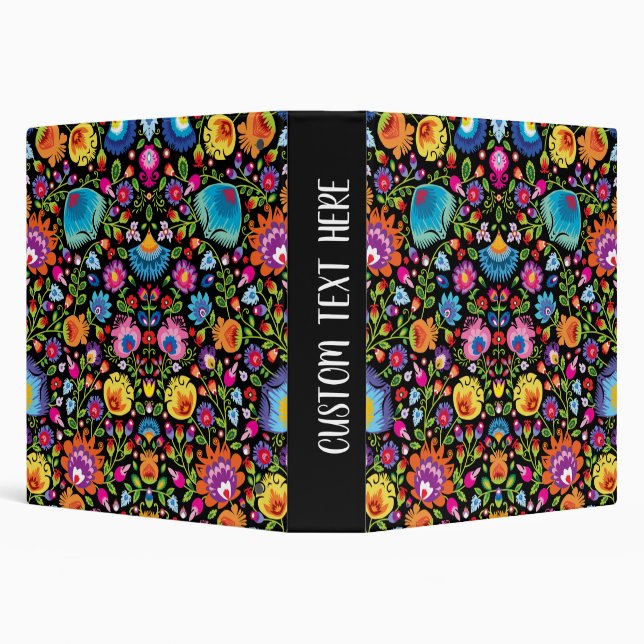 Folklore flowers Wycinanki black Binder (Background)