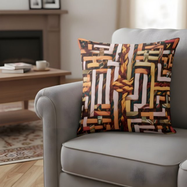 Folklore motif  throw pillow (Creator Uploaded)