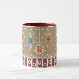 Folklore Mug Personalized Monogram Xmas Baubles