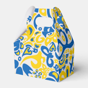 Folklore pattern with Ukrainian flag colors  Favor Box