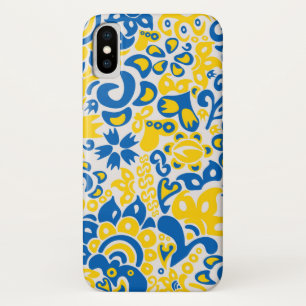 Folklore pattern with Ukrainian flag colours Case-Mate iPhone Case