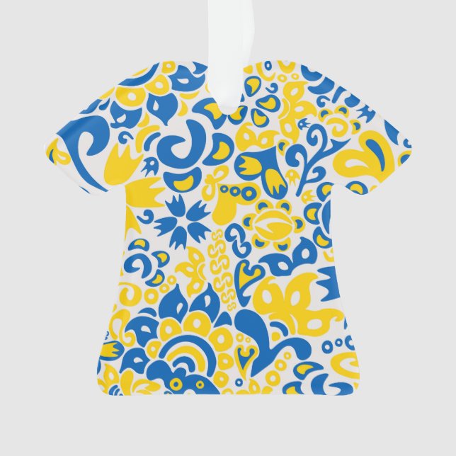 Folklore pattern with Ukrainian flag colours  Ornament (Front)