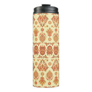 Folkloric Batik Floral Ethnic Pattern Thermal Tumbler