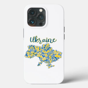 Folkloric pattern and Ukraine typography  iPhone 13 Pro Case