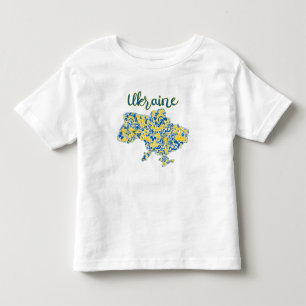 Folkloric pattern and Ukraine typography Toddler T-shirt