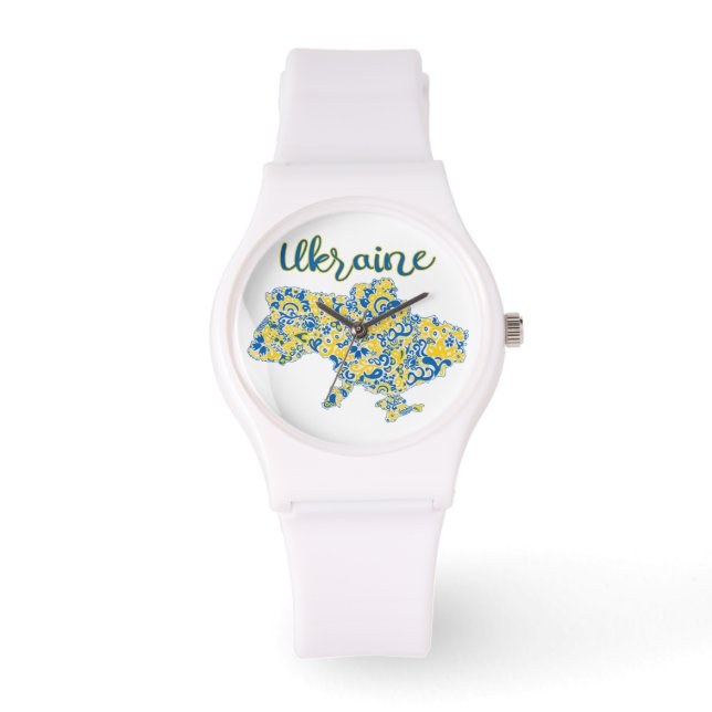 Folkloric pattern and Ukraine typography  Watch (Front)