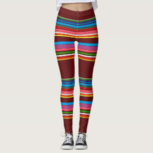 Folkloristic patterns abstraction leggings