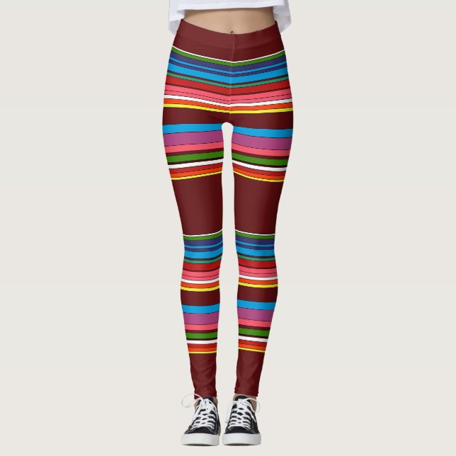 Folkloristic patterns abstraction leggings (Front)
