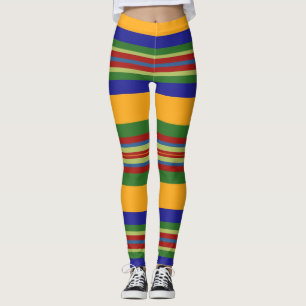 Folkloristic patterns abstraction leggings