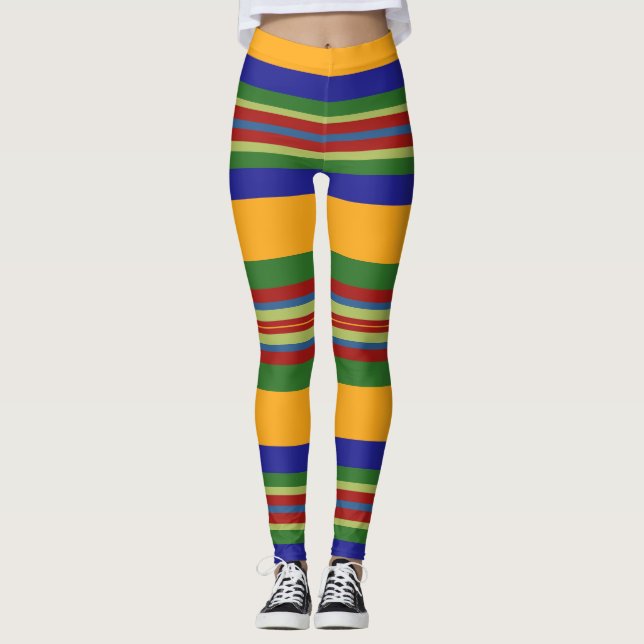 Folkloristic patterns abstraction leggings (Front)