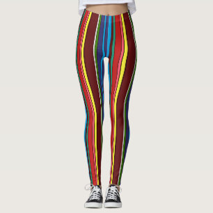 Folkloristic patterns abstraction leggings