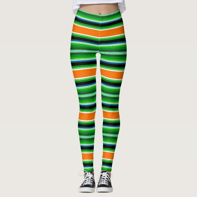 Folkloristic patterns abstraction leggings (Front)