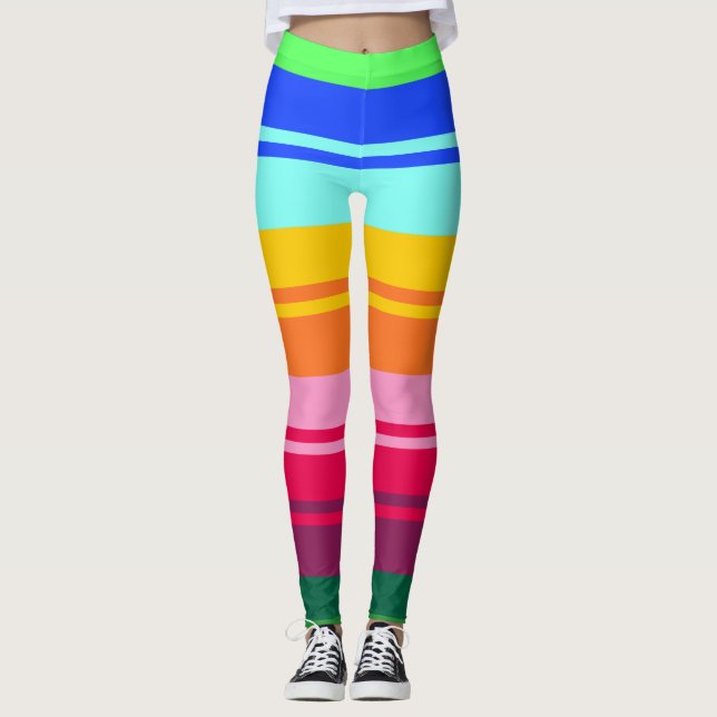 Folkloristic patterns abstraction leggings (Front)