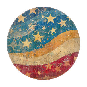 Folksy Stars and Stripes Cutting Board