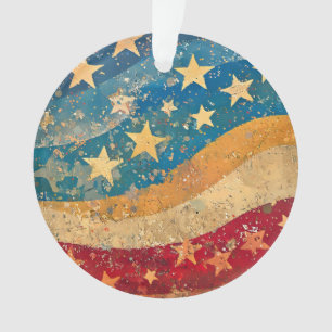 Folksy Stars and Stripes Ornament