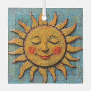 Folksy Sun Glass Ornament