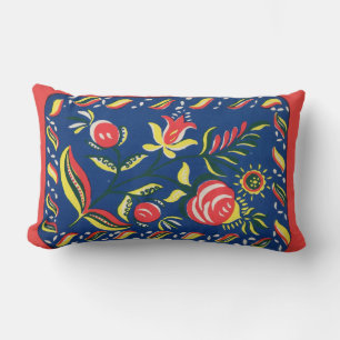 folky Pennsylvania Dutch motif Lumbar Pillow